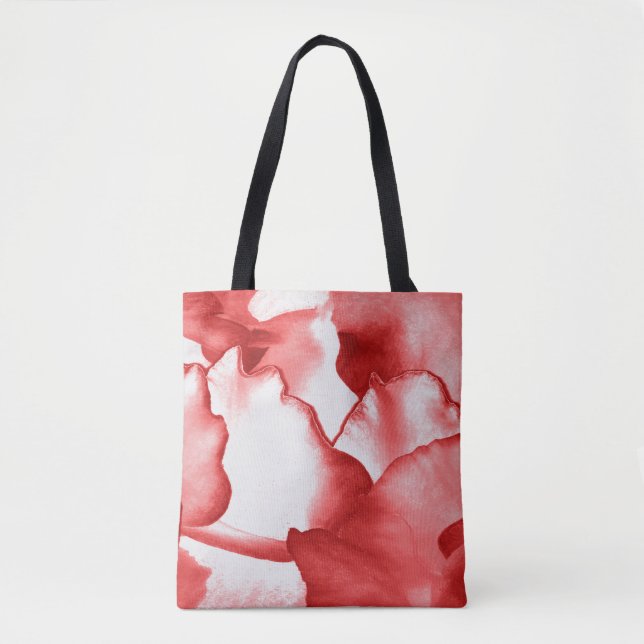 Tote Bag Pétales rouges peints (Devant)