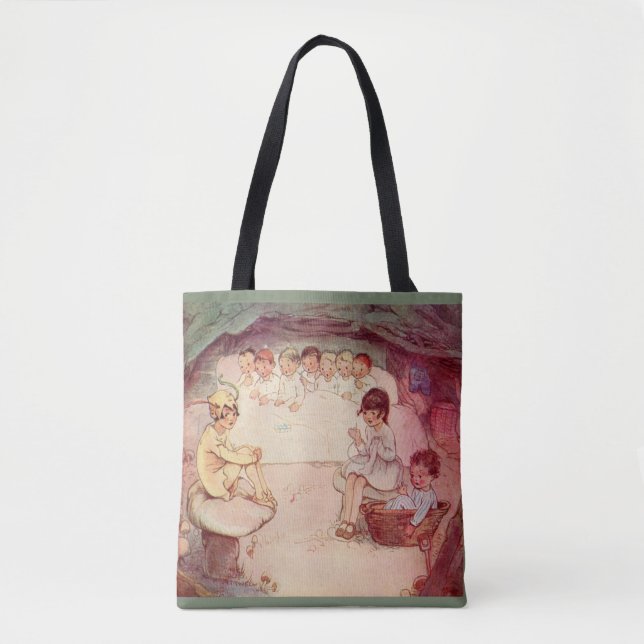 Tote Bag Peter Pan Wendy a perdu la PIC de livre de caverne (Devant)