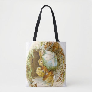 Tote Bag "Peter Rabbit avec parapluie d'hiver" par Beatrix