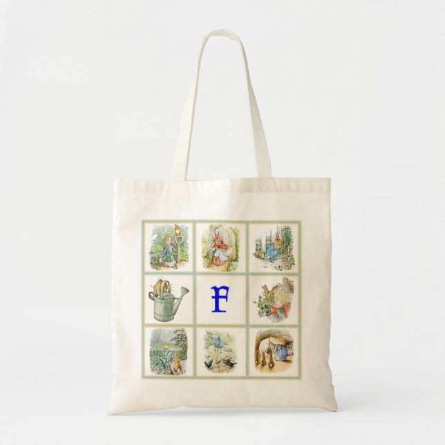 Tote Bag PETER RABBIT pour les enfants dont le nom commence (Devant)