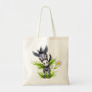 Tote Bag Petit âne gris brun