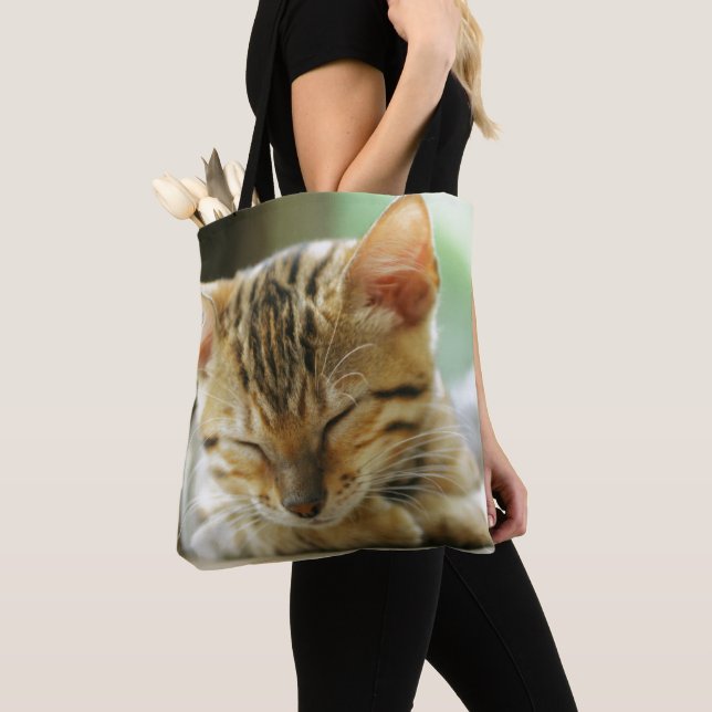 Tote Bag Petit bébé de sommeil Kitty (De près)