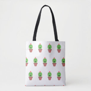Tote Bag Petit Cactus Mignon Motif De Succulente De Dessin
