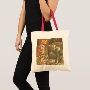 Tote Bag Petit Chaperon Rouge, Conte Vintage Fée