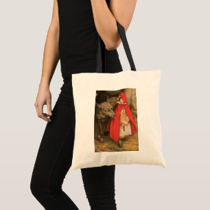 Tote Bag Petit Chaperon Rouge et Grand Méchant Loup vintage