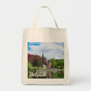 Tote Bag Petit château près du lac à Bruges, Belgique