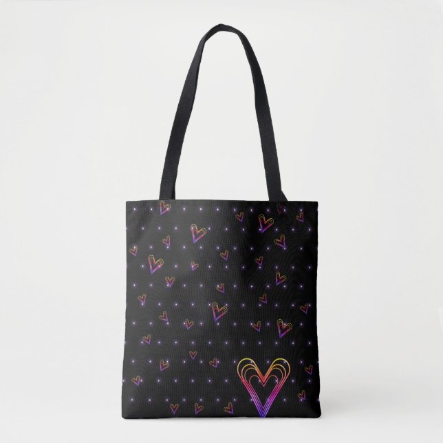Tote Bag petit coeur coloré mignon (Devant)