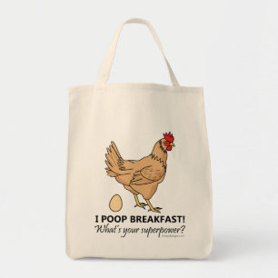 Tote Bag Petit déjeuner amusant en poêle à poulet