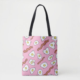 Tote Bag Petit-déjeuner motif sans charme avec oeufs au pla