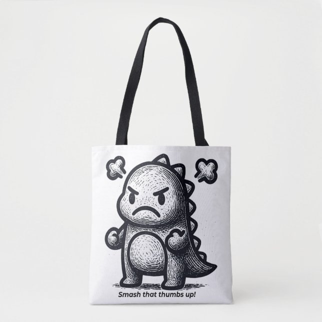 Tote Bag Petit Dino Grincheux (Devant)