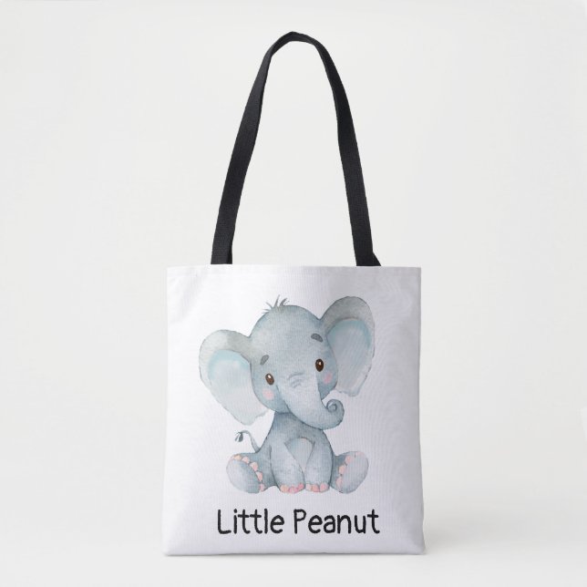 Tote Bag Petit Éléphant Cacahuète  (Devant)