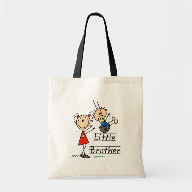 Tote Bag Petit frère avec des T-shirts de grande soeur (Devant)
