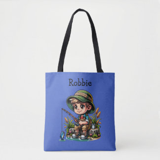 Tote Bag Petit Garçon Pêche personnalisée