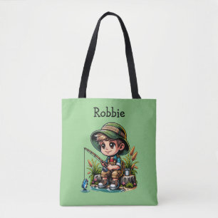 Tote Bag Petit Garçon Pêche personnalisée