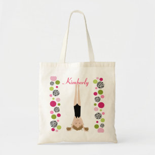 Tote Bag Petit gymnaste dans le rose et le vert