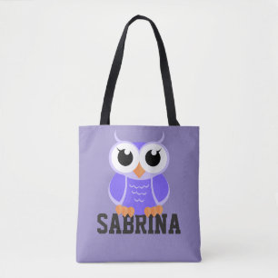 Tote Bag "Petit hibou pourpre "