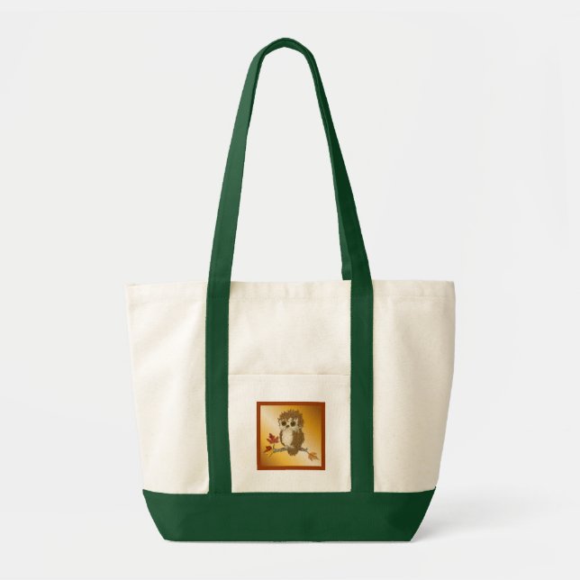 Tote Bag Petit hibou Whoo de l'automne (Devant)