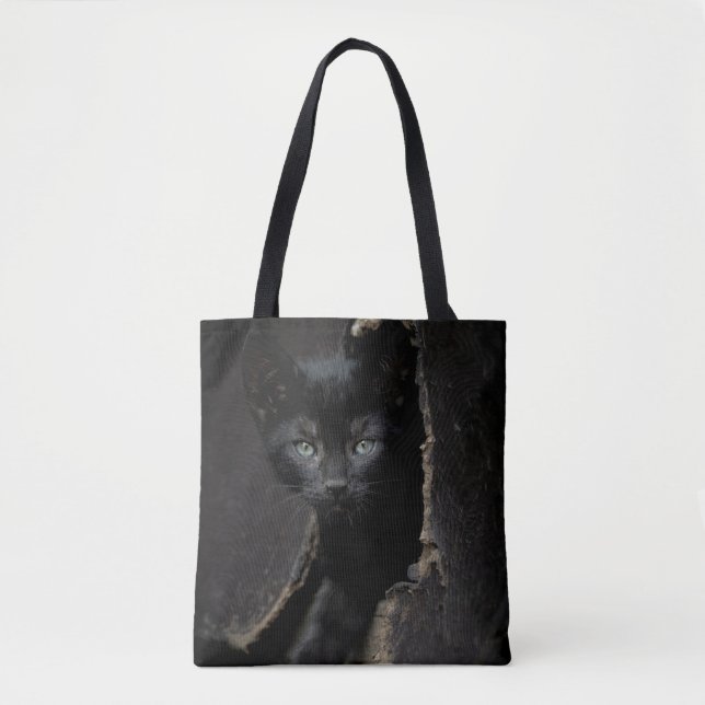 Tote Bag Petit Kitty noir (Devant)