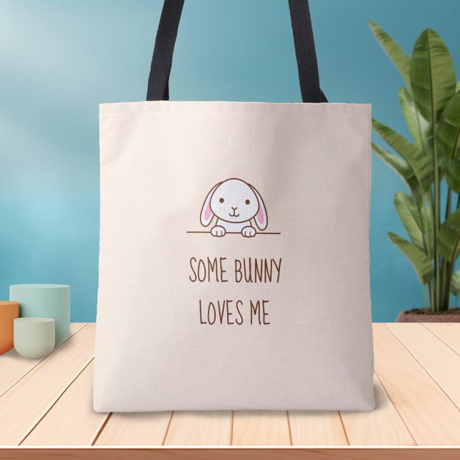 Tote Bag Petit lapin lapin Peeeing au-dessus Citation (Créateur téléchargé)