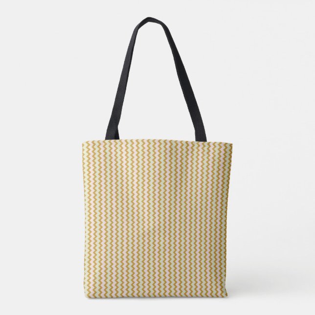 Tote Bag Petit motif chevron aux couleurs naturelles (Dos)