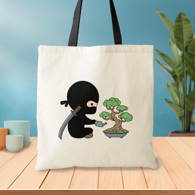 Tote Bag Petit Ninja arrosage Bonsai Tree (Créateur téléchargé)