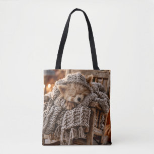 Tote Bag Petit panda roux mignon endormi dans une miniature