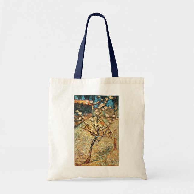 Tote Bag Petit poirier en fleurs par Vincent van Gogh (Devant)