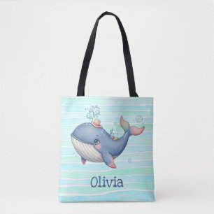 Tote Bag Petite baleine mignonne et irrégulière