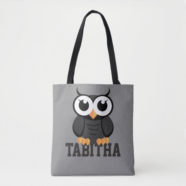 Tote Bag "Petite Chouette Noire" (Devant)