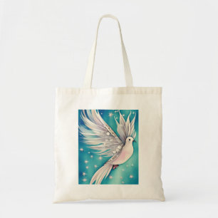 Tote Bag Petite colombe blanche aux ailes éthérées