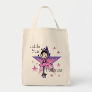 Tote Bag Petite Danseuse Étoile - Cheveux Noirs
