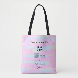 Tote Bag Petite entreprise cadeaux faits main de l'amour QR