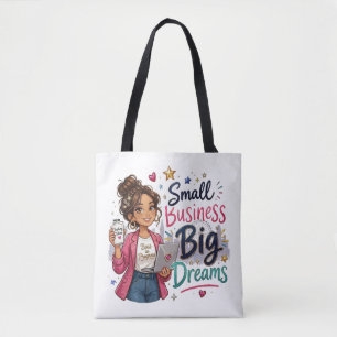 Tote Bag Petite Entreprise Grands Rêves Entrepreneuriale Fi
