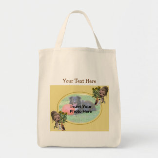 Tote Bag Petite fille avec chiots Photo