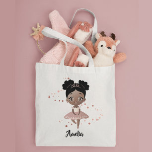 Tote Bag Petite fille avec la Couronne danse Ballet, rose e