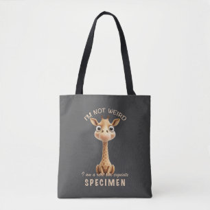 Tote Bag Petite girafe Je ne suis pas bizarre Je suis rare