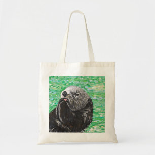 Tote Bag Petite Loupe de mer douce peinture