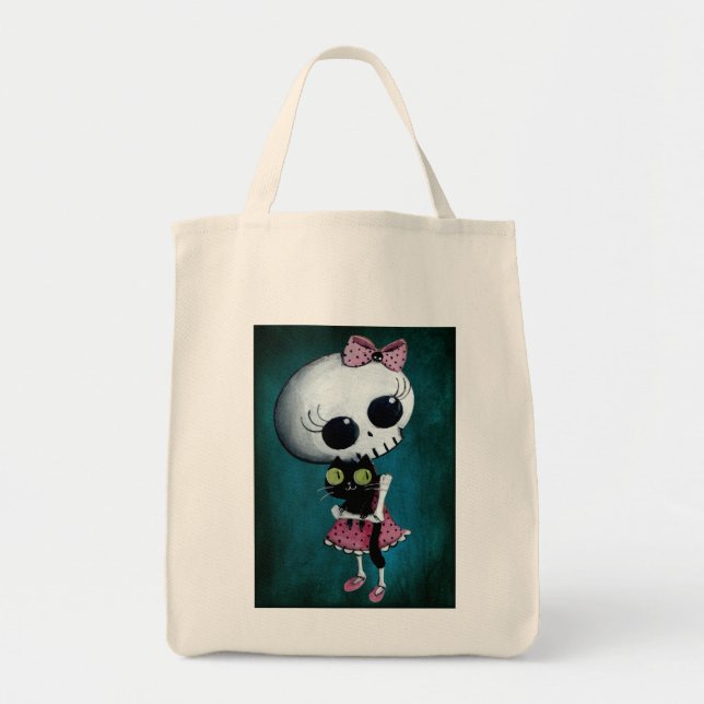 Tote Bag Petite Mlle Death - beauté de Halloween (Devant)