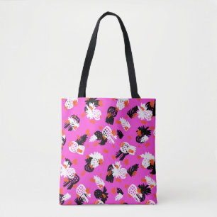 Tote Bag Petite motif ditée aux motifs tropicaux, draine à