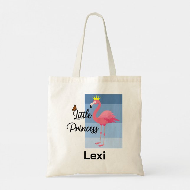 Tote Bag Petite princesse Flamant rose rose design - Budget (Dos)