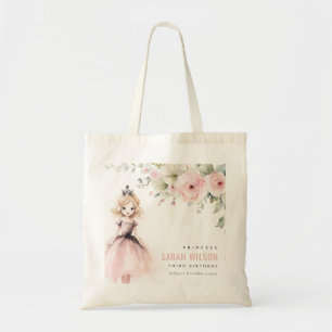 Tote Bag Petite princesse rose Rose Floral Anniversaire