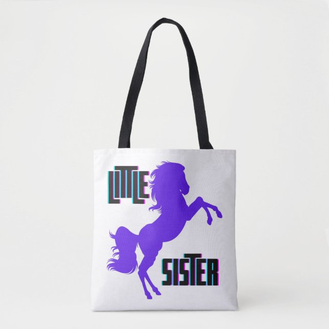 Tote Bag Petite soeur Pony pourpre (Devant)