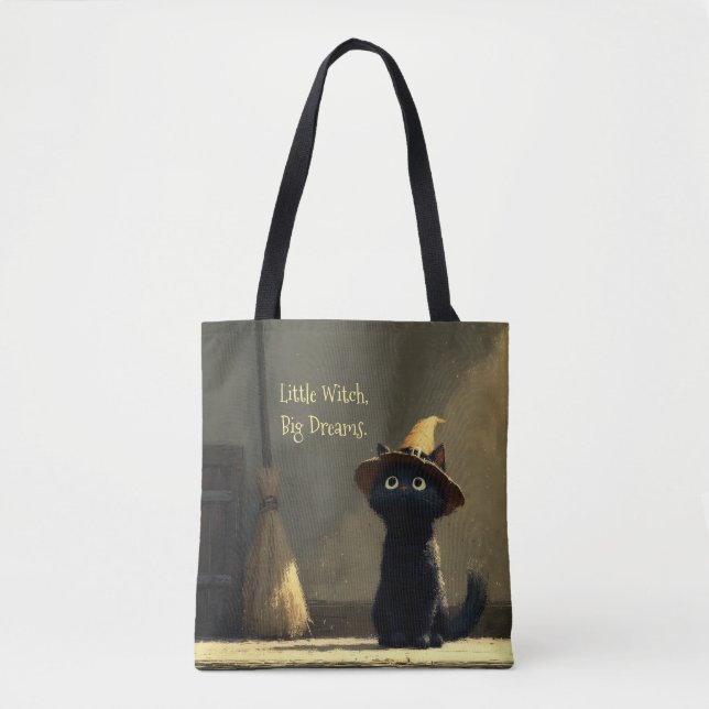 Tote Bag Petite Sorcière, Grands Rêves (Devant)