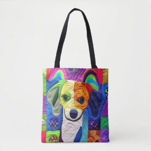 Tote Bag Petite surface Beagle comme design