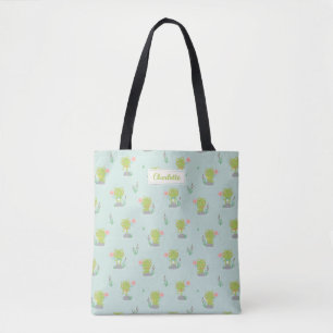 Tote Bag Petites grenouilles mignonnes avec des fleurs à la