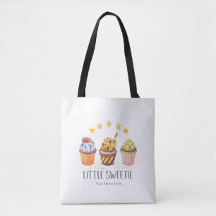 Tote Bag Petits gâteaux aquarelle couleurs vives Little Swe