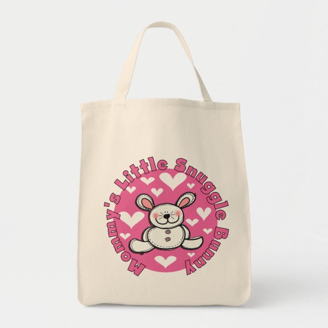 Tote Bag Peu de lapin du câlin de la maman (Devant)