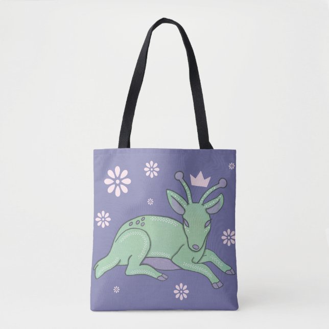 Tote Bag Peuple de cerfs extraterrestres Art folklorique |  (Devant)