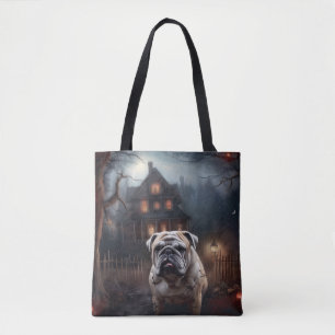 Tote Bag Peur d'Halloween Bulldog