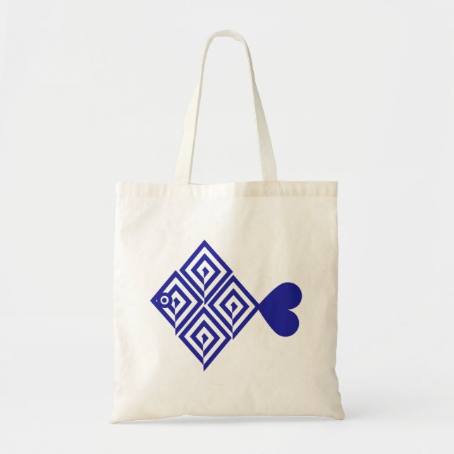 Tote Bag Pez azul abstracto (Devant)